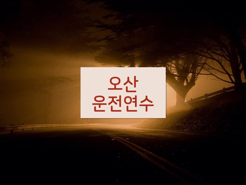 오산운전연수 후기