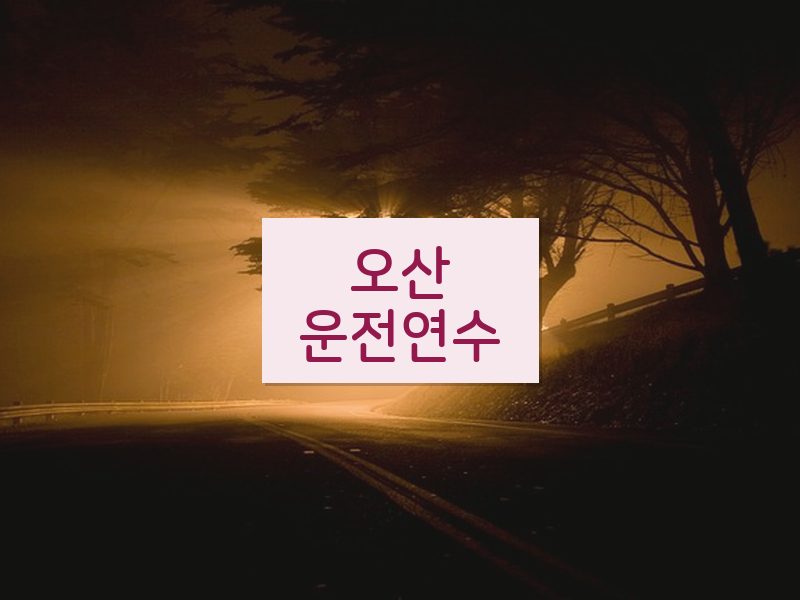 오산운전연수 후기