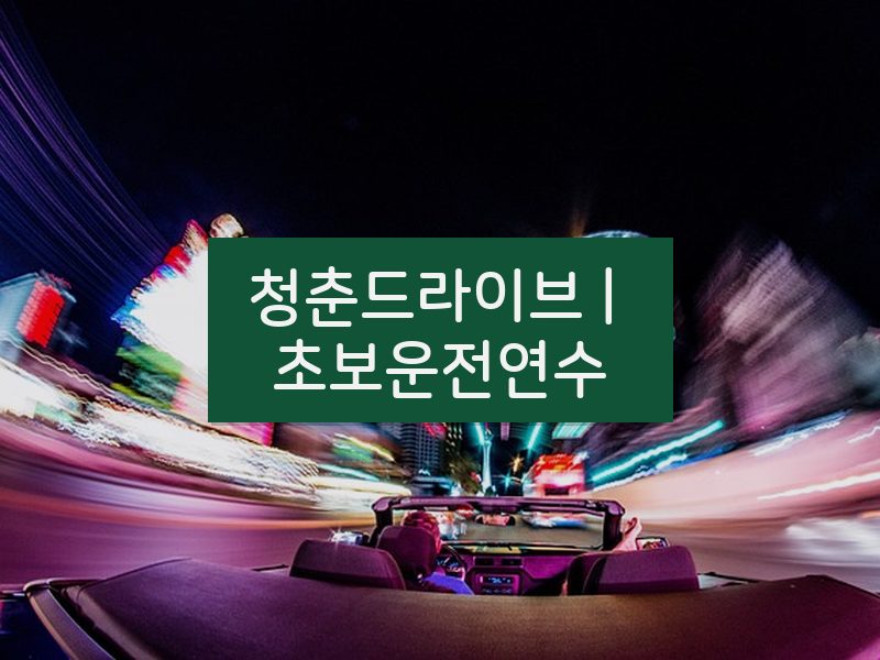 청춘드라이브 | 초보운전연수 후기