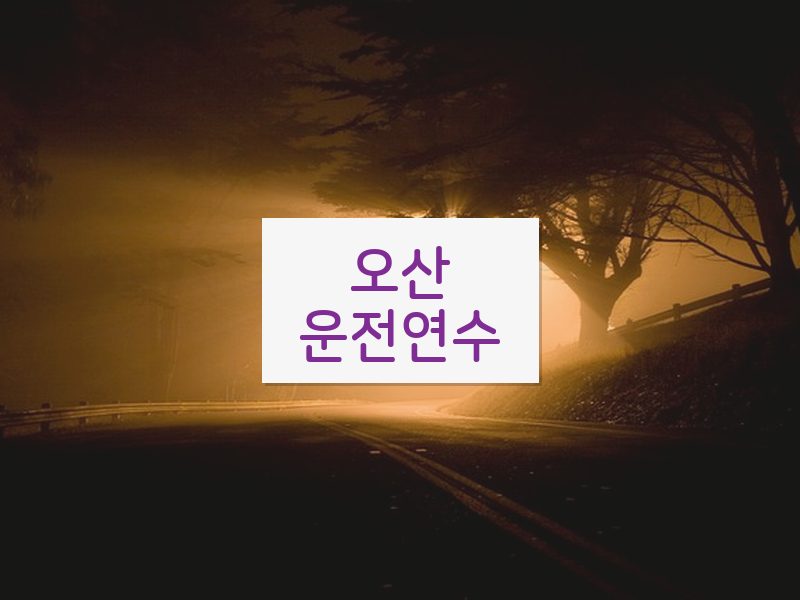 오산운전연수 후기