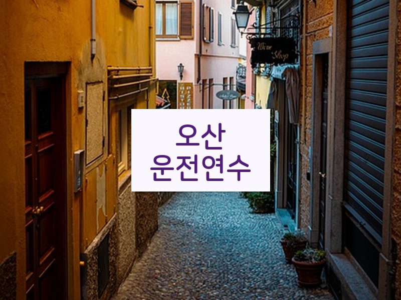오산운전연수 후기