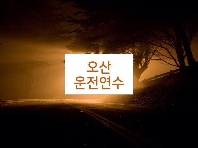 오산운전연수 후기