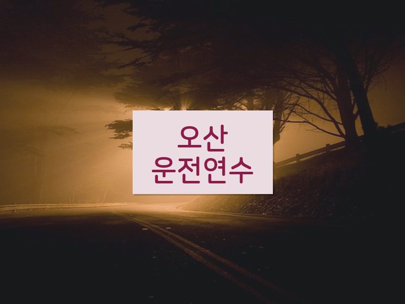 오산운전연수 후기