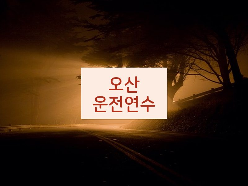 오산운전연수 후기