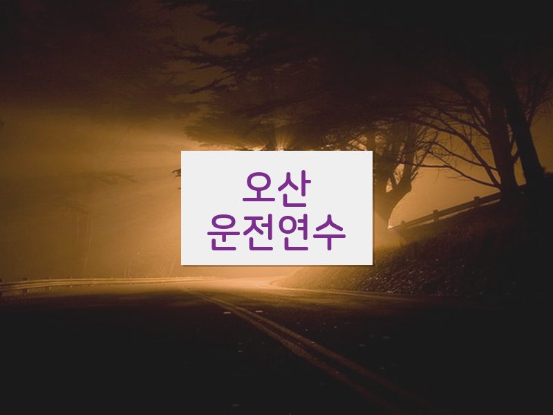 오산운전연수 후기