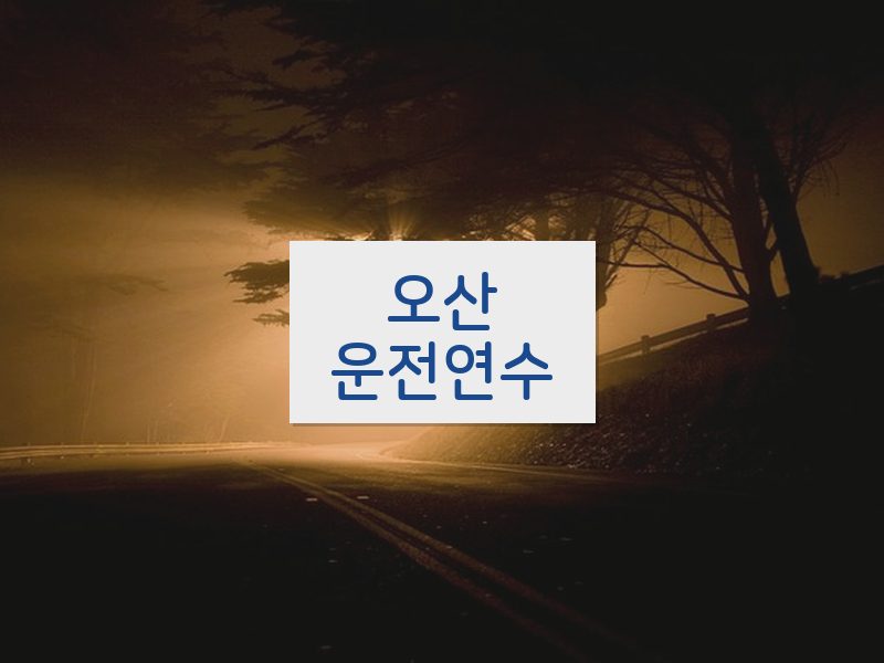 오산운전연수 후기
