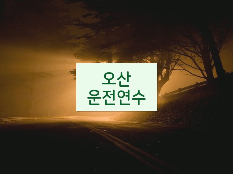 오산운전연수 후기