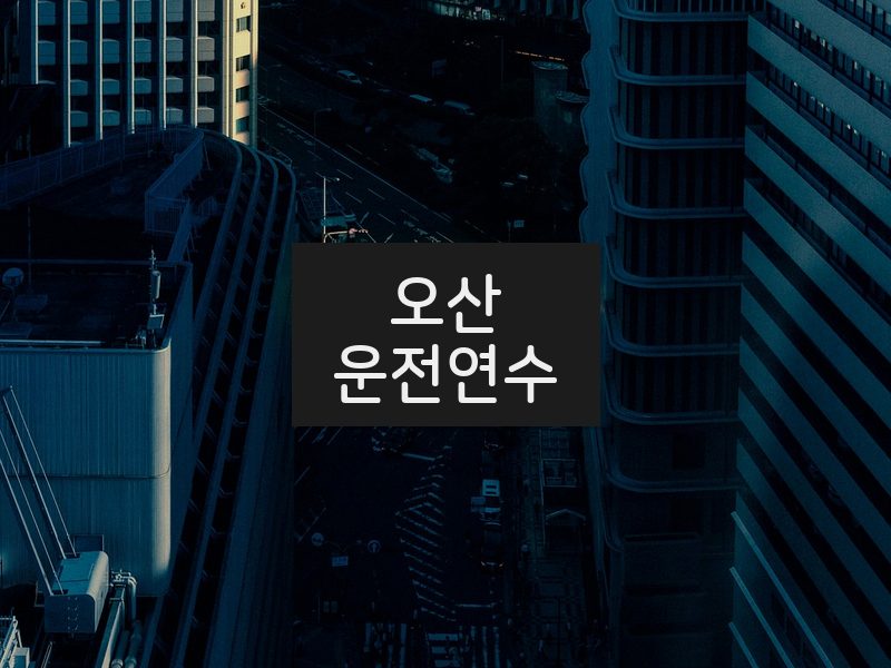 오산운전연수 후기
