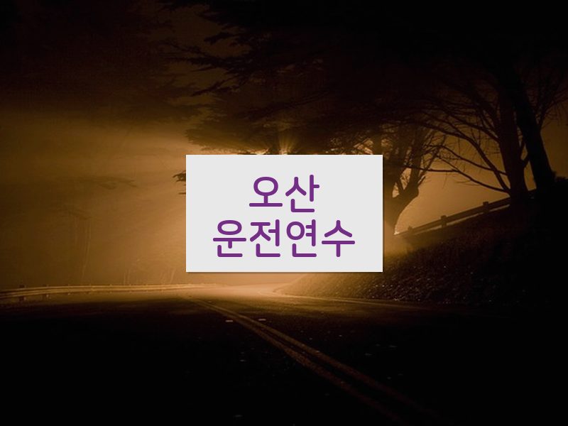 오산운전연수 후기