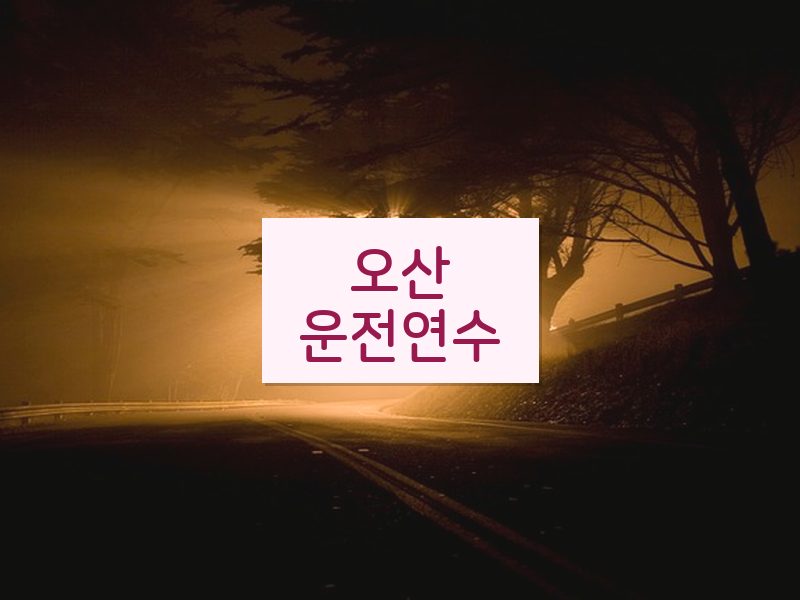오산운전연수 후기