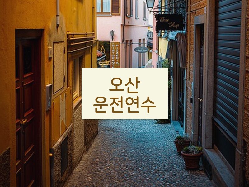 오산운전연수 후기