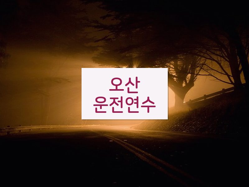 오산운전연수 후기