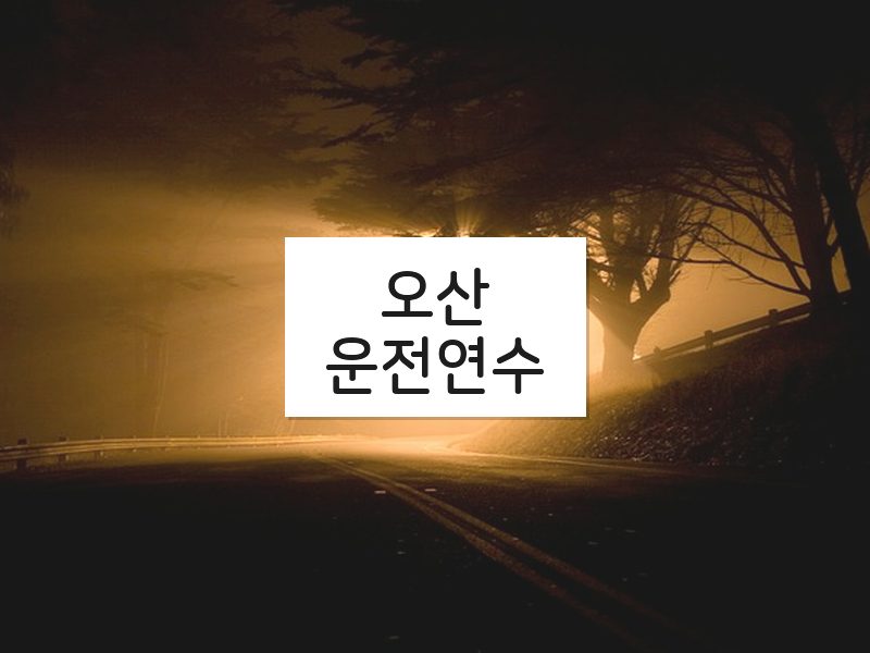 오산운전연수 후기